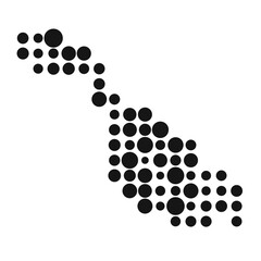 Malta Silhouette Pixelated pattern map illustration