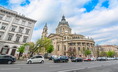 Budapest, Hungary. St. Stephen's Basilica, roman catholic cathedral in honour of Stephen, the first King of Hungary	