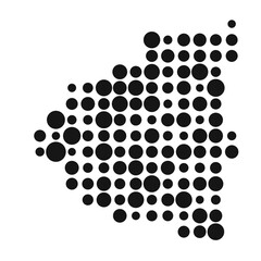 Nicaragua Silhouette Pixelated pattern map illustration