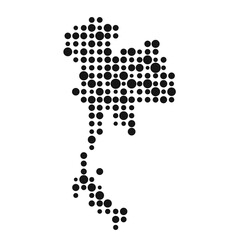 Thailand Silhouette Pixelated pattern map illustration