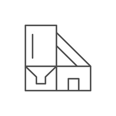 Concrete plant line outline icon