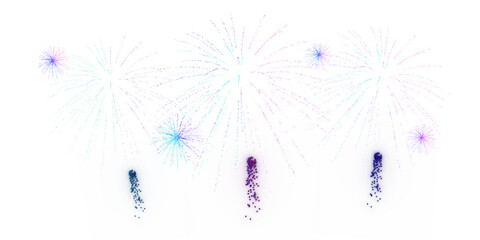 Colorful fireworks or firecracker with celebration.Design for decoration elements.