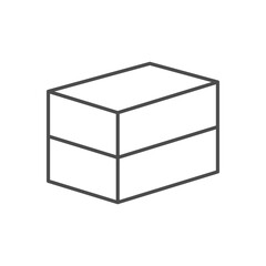 Construction bricks line outline icon