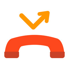 Missed Call Flat Icon