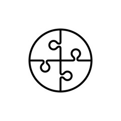 Puzzle icon vector logo design template