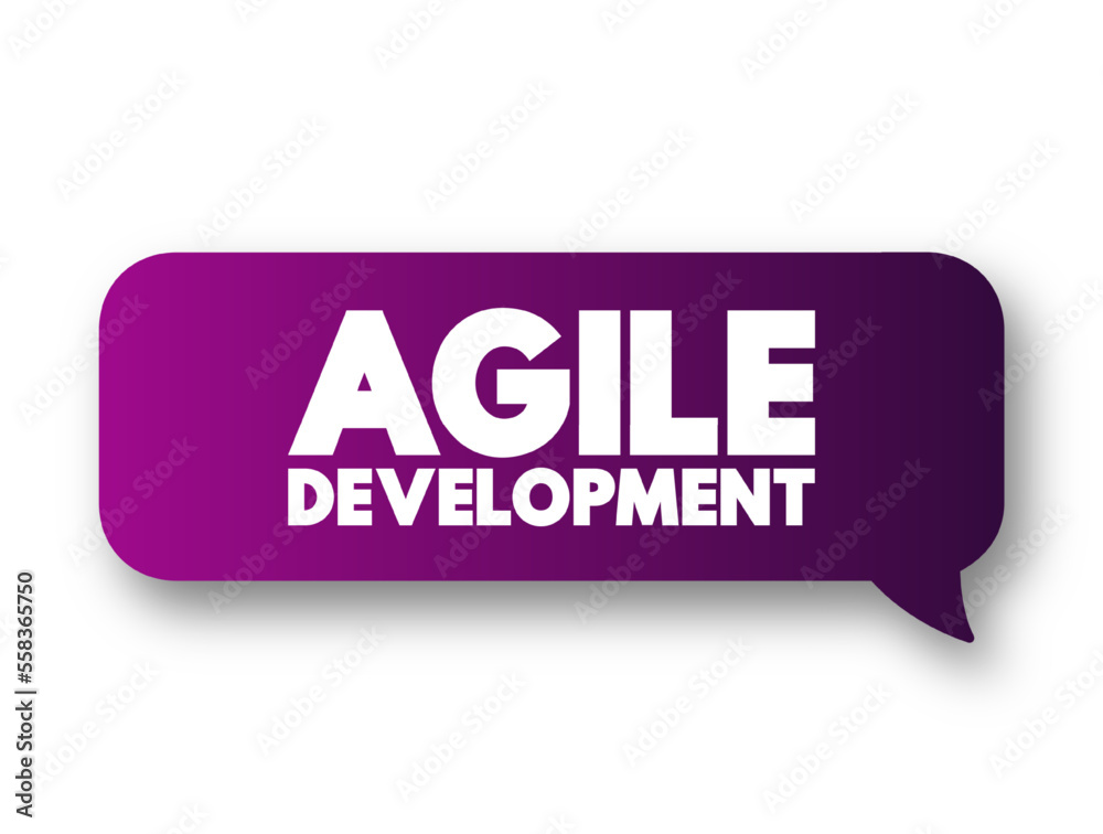 Poster agile development - any development process that is aligned with the concepts of the agile manifesto