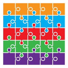 Puzzle icon vector logo design template