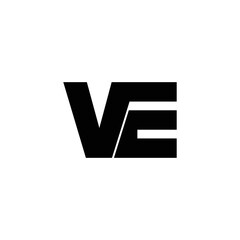 Letter VE simple logo design vector