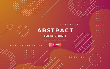 abstract red orange gradient dynamic wavy shadow fluid geometric shape composition background. eps10 vector