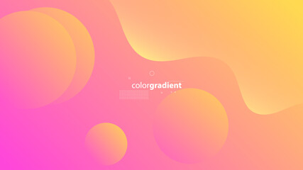 Abstract Modern Background with Motion Wave Lines Element and Pink Orange Gradient Color