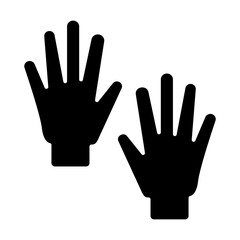 glove glyph icon