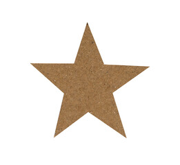 Star shape created with brown paper for ornament
