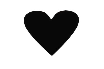 heart of black and white paper, icon, love
