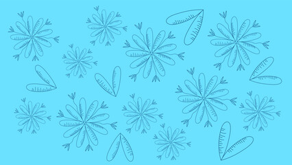 SIMPLE ILLUSTRATION AESTHETIC FLORAL PATTERN BACKGROUND PASTEL FLAT BLUE COLOR. FLORAL MODERN SHAPE DESIGN VECTOR. GOOD FOR WALLPAPER, POSTER, COVER, GREETING CARD