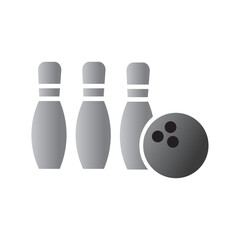 Bowling icon. Ball game set background vector ilustration.