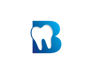 Letter B And Tooth Logo Icon 002