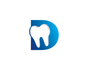 Letter D And Tooth Logo Icon 002