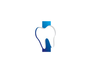 Letter I And Tooth Logo Icon 002