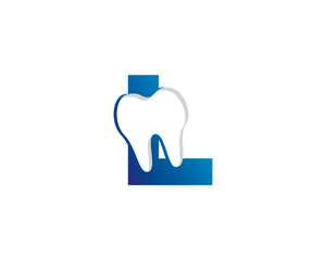 Letter L And Tooth Logo Icon 002