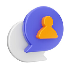 3d chat bubble comment icon illustration render