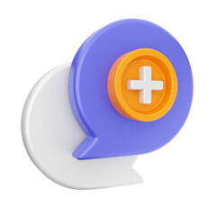 Obraz premium 3d chat bubble comment icon illustration render