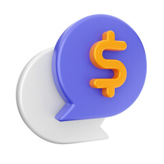 3d chat bubble comment icon illustration render