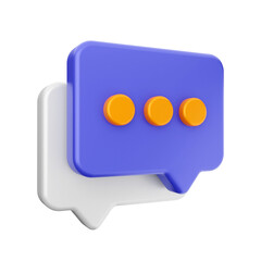 3d chat bubble comment icon illustration render