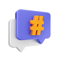 3d chat bubble comment icon illustration render
