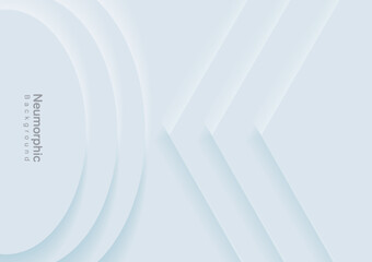 Neumorphic backgrounds and backdrops, curved patterns, white tones, layered, minimal style backgrounds, technology illustrations, modern and business, templates and banners for products.