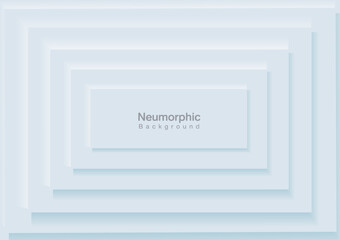 Neumorphic Backgrounds and Backdrops Square pattern, white tone, layered, minimal style background, technology illustration, modern and business, template and banner assembly for products.