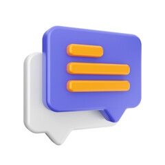 3d chat bubble comment icon illustration render