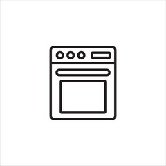 stove icon, vector, illustration