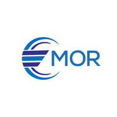 MOR letter logo. MOR blue image on white background. MOR vector logo design for entrepreneur and business. MOR best icon.    © KING DESIGN STUDIO