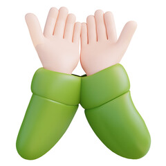 3D Illustration hands for prayer
