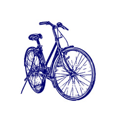 sketch of a bicycle image with a transparent background