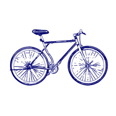 Fototapeta premium sketch of a bicycle image with a transparent background