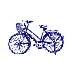 Fototapeta na wymiar sketch of a bicycle image with a transparent background