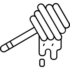 Honey wand Vector Icon

