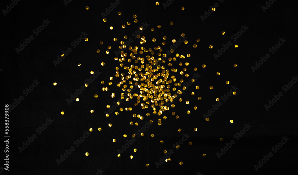 Poster Abstract golden particle for background and copy space