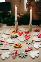 decoration for a Christmas tree made of clay, glazed