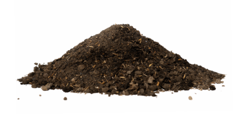 pile of soil isolated