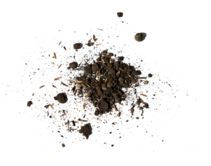 brown soil for plants isolated