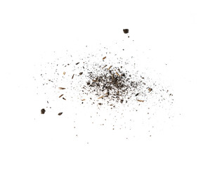 sprinkling of humus soil isolated