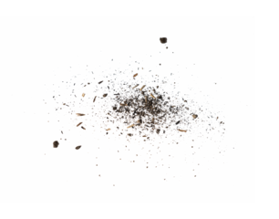 sprinkling of humus soil isolated