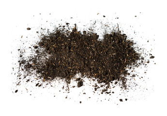 heap of soil isolated