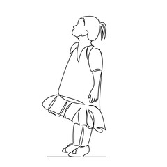 girl in a beautiful dress