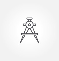 compass divider icon vector illustration logo template for many purpose. Isolated on white background.