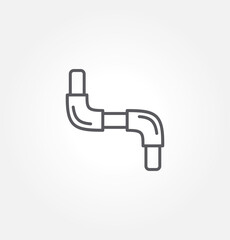 pipe icon vector illustration logo template for many purpose. Isolated on white background.