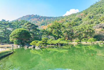 特別名勝　栗林公園　香川県高松市 日本
