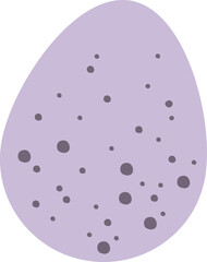 Purple bird egg flat icon
